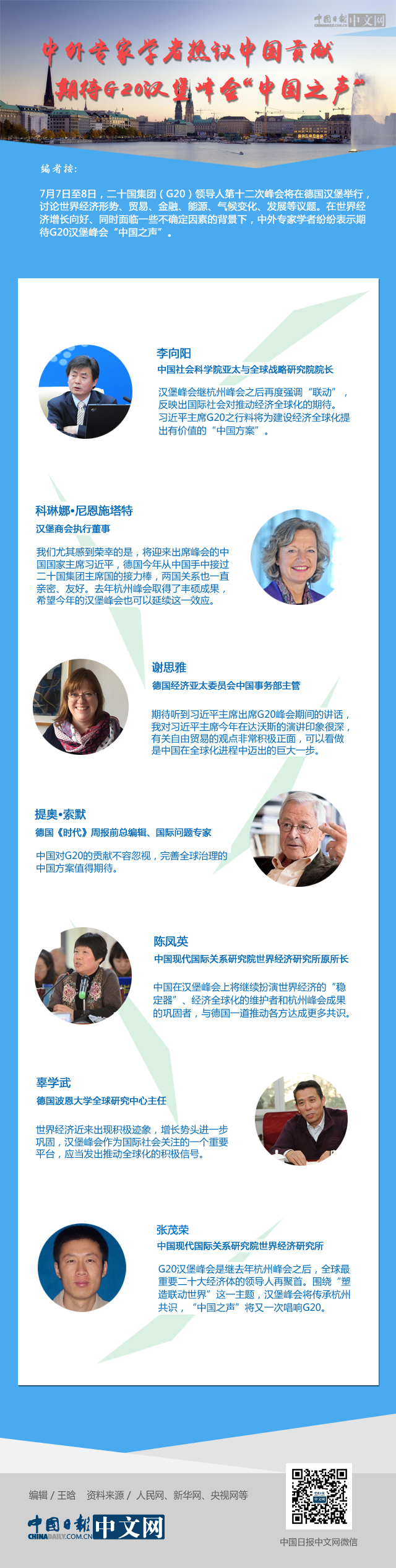 中外專家學(xué)者熱議中國(guó)貢獻(xiàn) 期待G20漢堡峰會(huì)“中國(guó)之聲” 中外專家學(xué)者熱議中國(guó)貢獻(xiàn) 期待G20漢堡峰會(huì)“中國(guó)之聲”